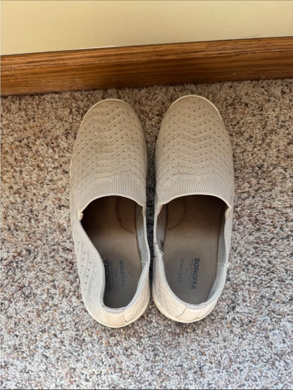 Sonoma Knit Slip-On Flats in Beige